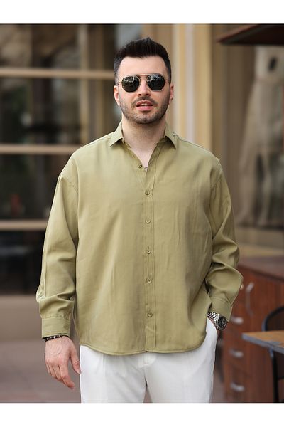 BASEL.CO Πουκάμισο Oversize Oval Cut Modal