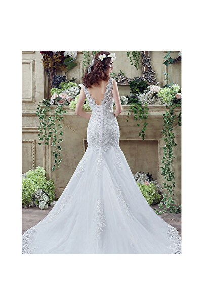 OEM Mermaid wedding dress with short train