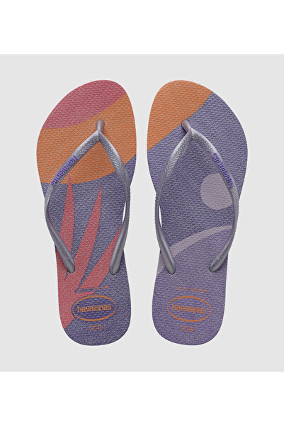 Havaianas صندل هاف سليم باليت غلو للأطفال بنفسجي