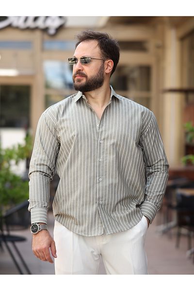LUMAST Ανδρικό πουκάμισο Oversize Summer Light Ironing Οβάλ κομμένο Modal πουκάμισο