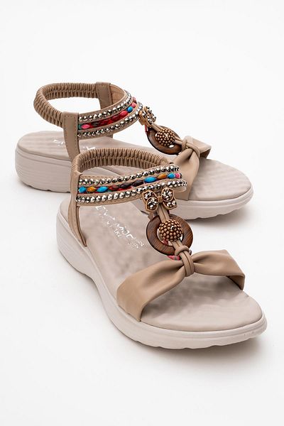 CCWAY AYAKKABI Women's Accessory Sandals Beige
