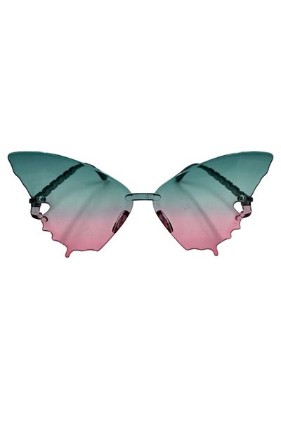 kidspartim Party Glasses Mica Butterfly Model Green
