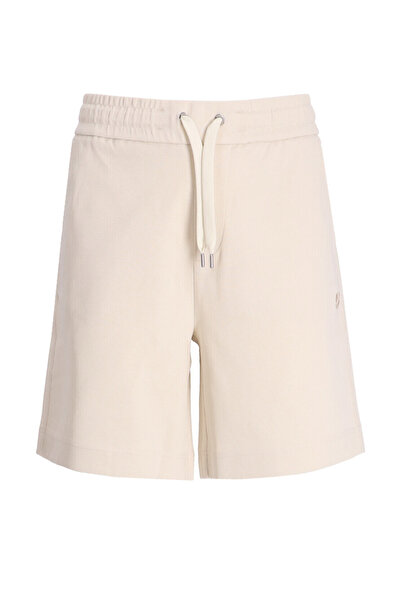 BOSS Erkek Normal Kalıp Logo İşlemeli Pamuklu Bej Şort 50544108-131