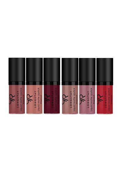 Golden Rose 6-Piece Longstay Liquid Matte Lipstick Mini Multicolour