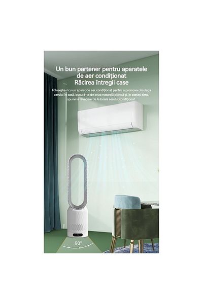 DAR Ventilator Fara Palete, Purificator de Aer, Ioni Negativi, 50cm 165-20