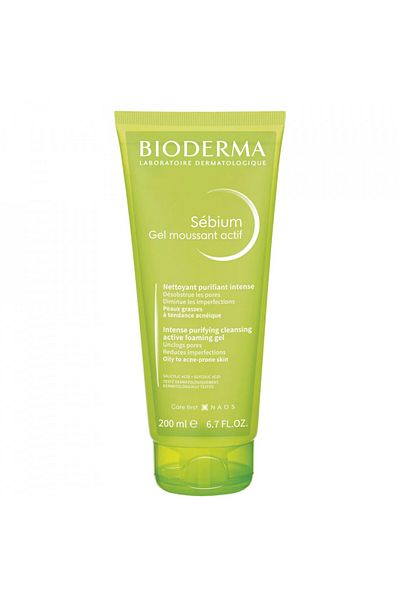 Bioderma Gel de curățare spumant Sebium Active pentru ten mixt spre gras, 200 ml