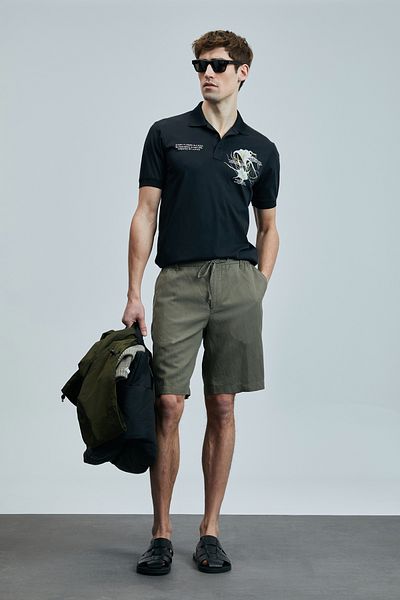 Lufian Ross Sports Ανδρικό σορτς Chino Slim Fit Πράσινο