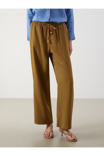 LC Waikiki Elastic Waist Textured Women's Trousers