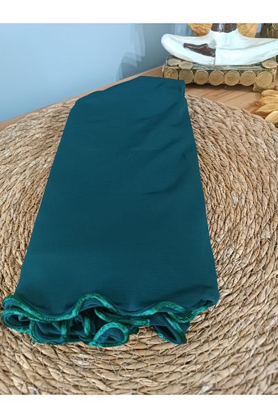 Blotch Premium Lycra Emerald Green Color Lycra Sandy Jersey Shawl