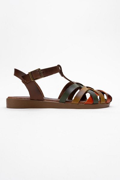 CCWAY AYAKKABI Cross Piping Women's Sandals Taba Garni