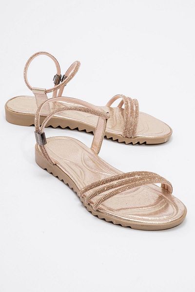 CCWAY AYAKKABI Women's Stone Sandals Copper