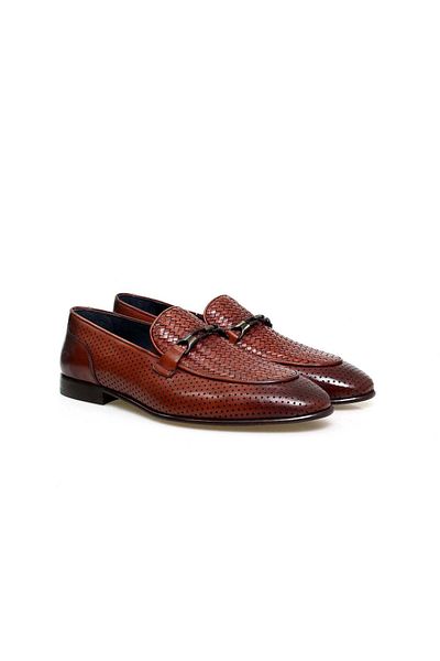 Butik Brown Laceless Genuine Leather Men's Shoes