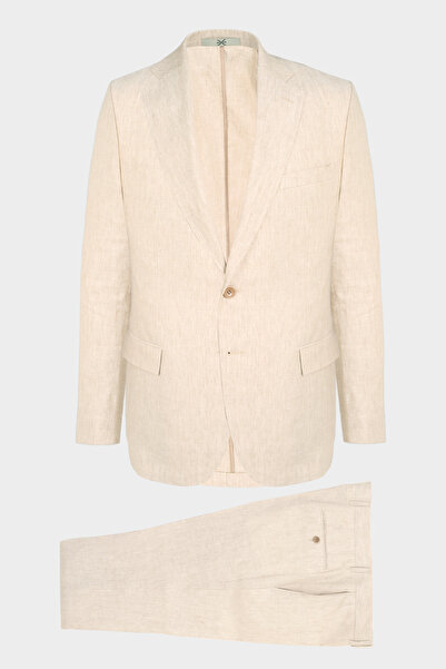 Edwards Erkek Natürel Solbiati Keten Takım Elbise