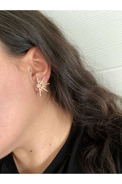 XUPING JEWELRY Half Star Steel Earrings