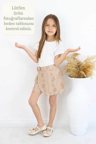 FESSHERA KİDS 🌸Момичешка къса пола – Удобен модел с панделка | За ежедневни и стилни комбинации🌸