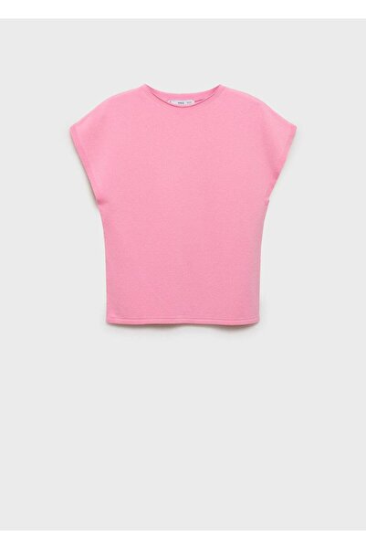 MANGO Woman Kısa kollu ince triko kazak