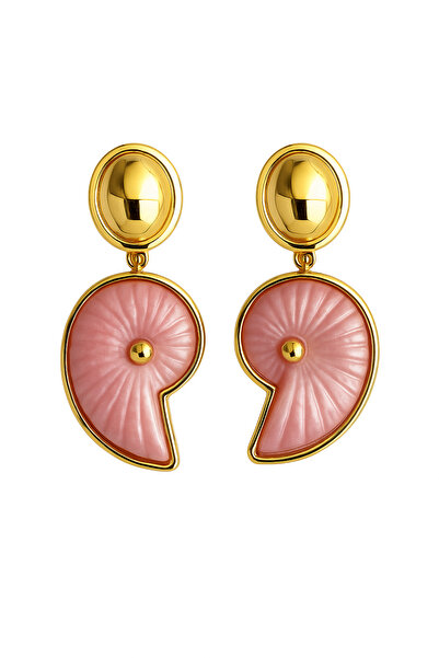 Venus Design Çelik Renkli Midye Küpe