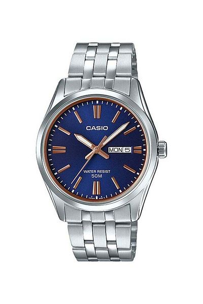 Casio Enticer Men's Stainless Steel Analog Watch, MTP-1335D-2A2VDF - 38 mm - Silver
