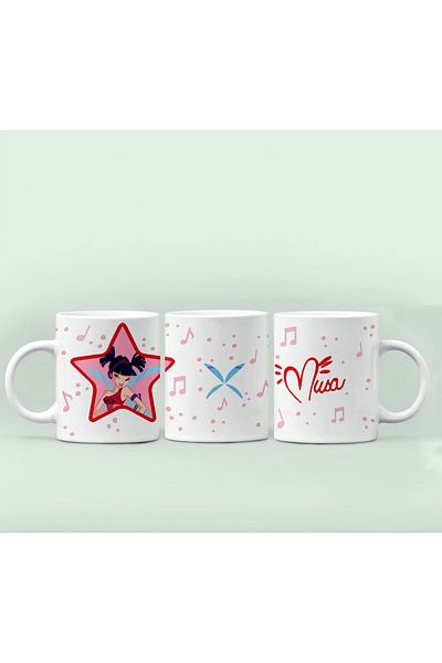 GünayStore Winx Club Musa-Flora - Bloom- Printed Design Ceramic Mug Mug 300 ml