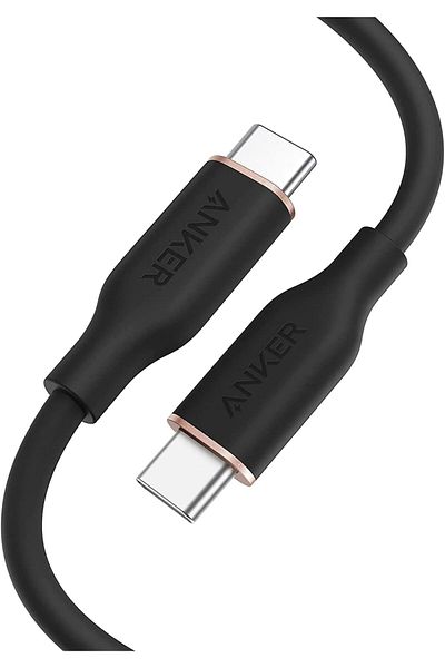 Anker كابل PowerLine III Flow من USB C إلى USB C بقوة 100 واط، بطول 3 أقدام