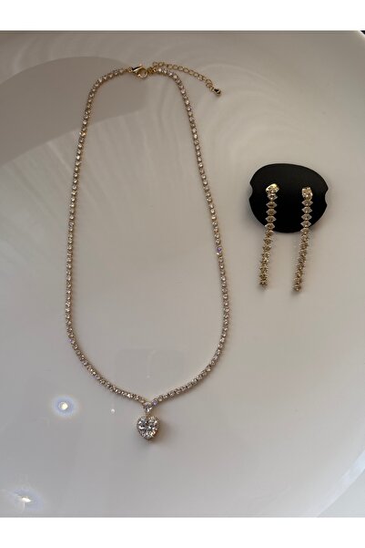 FASHİON JEWELRY Zerra Bella Kuyumcu model Altın Kaplama Su Yolu Takım