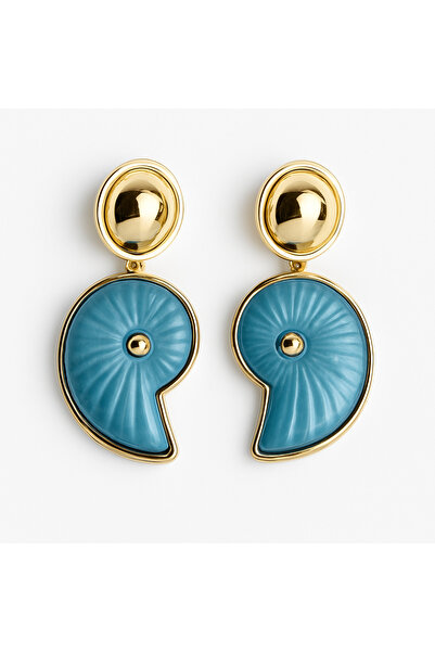 Venus Design Çelik Renkli Midye Küpe