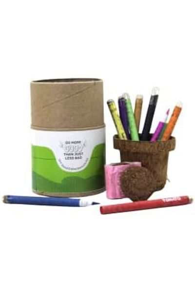 BUY RESPONSIBLY Earthling Kit with Plantable Seed Coloring Pencils | Eco-Friendly Stationery Gift Se