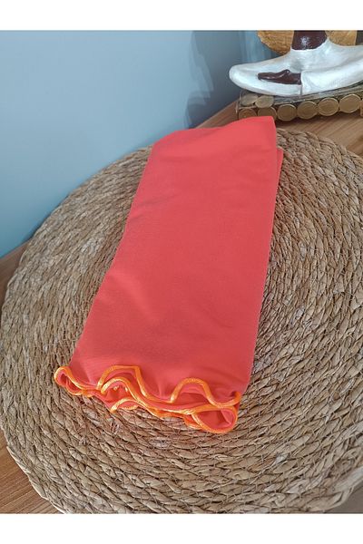 Blotch Premium Lycra Highlighter Orange Color Jersey Shawl
