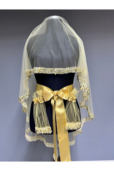 Hayalperest boncuk Elysia Bridal Henna Veil Modern Stylish Design Honey
