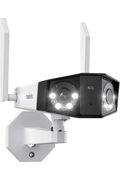 ReoLink 4K WiFi Security Camera with Ultra-Wide Angle, 2.4/5GHz Plug-in Outdoor Camera, Smart Human/Vehicle/