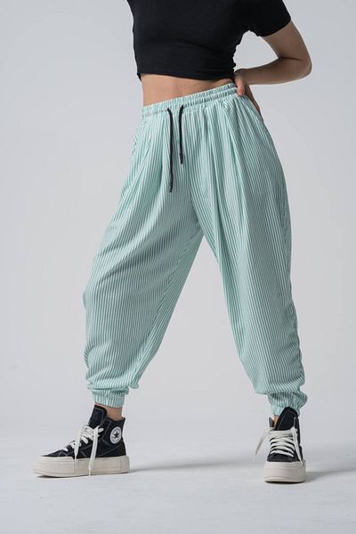 SUPERBLUE Women's Patterned Summer Mint Jogger Baggy Trousers