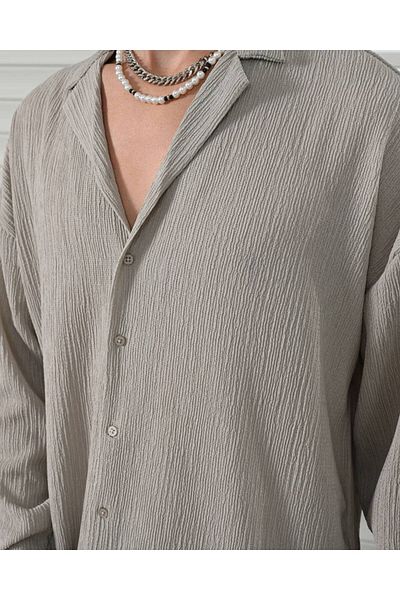 MARRAKECH Men's Crinkle Long Sleeve Shirt