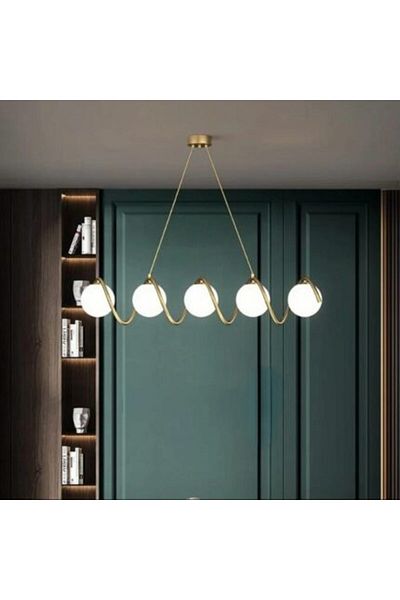 Jiju Led Chandelier 5 Globes Matte White Bulbs Not Included
