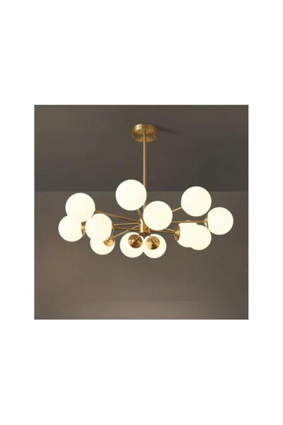 Jiju Led Chandelier Modern 12 Globe Matte G9 Socket Bulbs Not Included