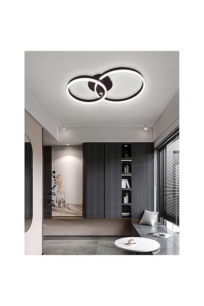 Jiju Dark Brown Dimmable Led Chandelier 90w With Remote Control
