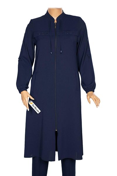 HESNA Γυναικείο αξεσουάρ Hevin Battal Size Araboy Navy Blue Ferace