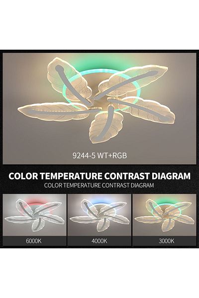 LightPlanet LED chandelier with 2.4G wifi remote control, light/cold/warm/neutral, adjustable intensity