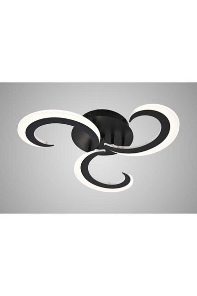 LightPlanet Black LED Chandelier with 2.4G wifi Remote Control light/cold/warm/neutral adjustable intensity