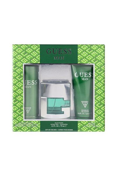 Guess Man Green Gift Set, Eau De Toilette, Women, 75 ml Body Spray, 226 ml Shower Gel, 200 ml