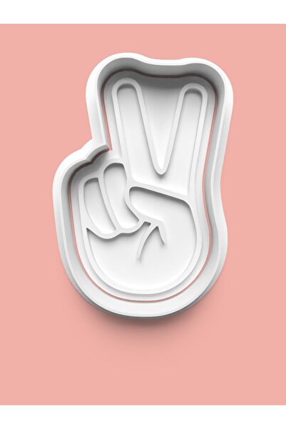 AKTASTORE قالب كوكيز علامة النصر وقالب عجينة السكر