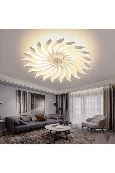 Jiju Led Chandelier 135w With Wifi Remote Control D54cm 2.4g Light/cold/warm/neutral Adjustable Intensity