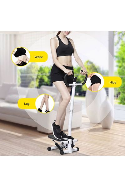 TeknoClass Vertical Elliptical Stepper Exercise Machine Step Band Stepper Air Resistance Band Step Exercise Machine