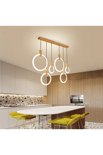 Jiju Led Chandelier With 2.4g Wifi Remote Control Light/cold/warm/neutral Adjustable Intensity