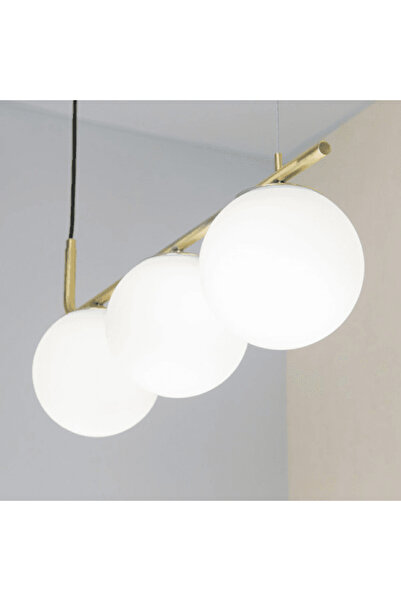 LightPlanet Lustra cu Glob Alb Fasung E27 x 3