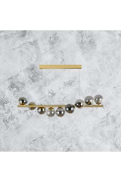 LightPlanet Lustra LED Gold Modern Nordic Fumriu 9 Bile