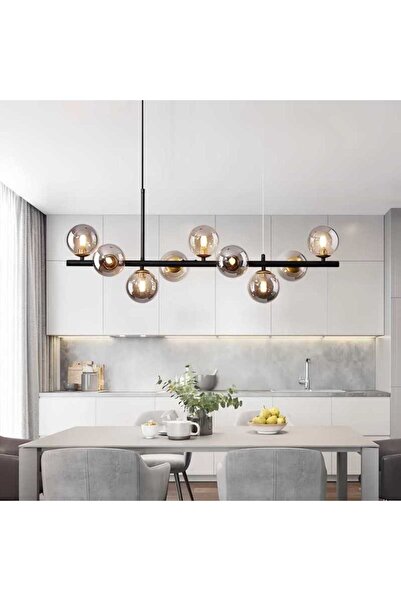 Jiju Led Chandelier Modern Globe Smoke G9 X 11