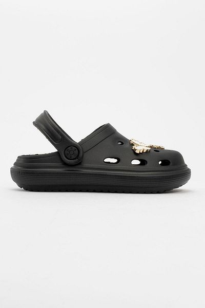 CCWAY AYAKKABI Children's Accessory Sabo Slippers 31-35 Black