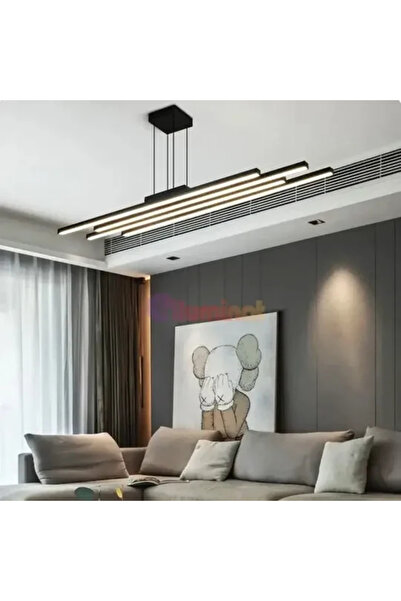 Jiju Modern Black Led Chandelier With Remote Control 3000/4000/6500k