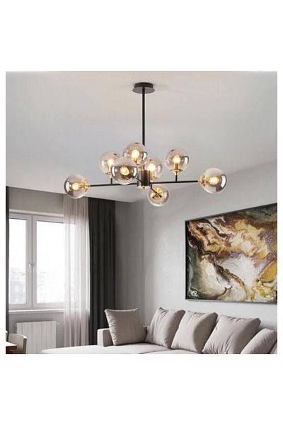 LightPlanet Lustra Abajur Fumuriu E27 Cu 8xE27
