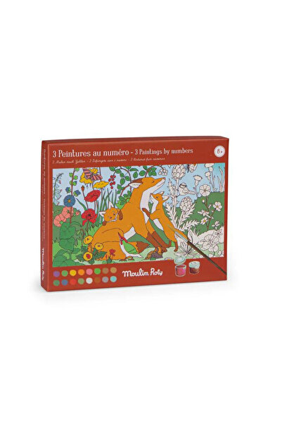 Moulin Roty Set creativ Picteaza cu numere Gradina, Moulin Roty, pentru copii
